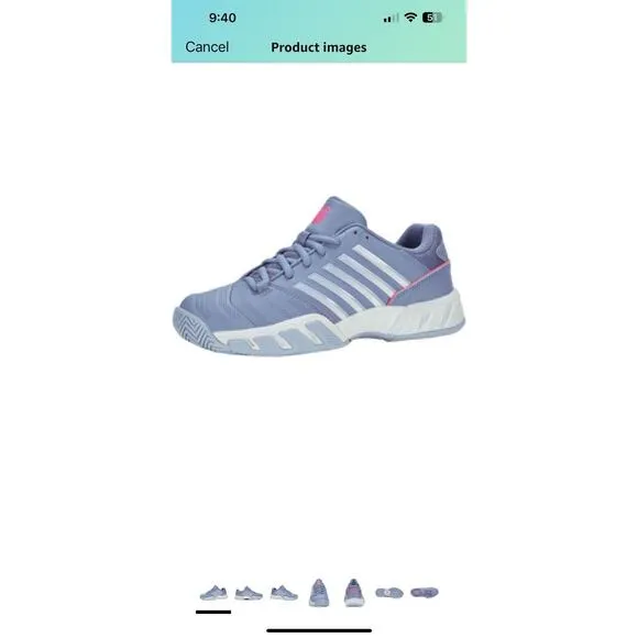 New K-Swiss Bigshot Light 4 Women's All Court Tennis Sz. 9.5 Infinity/Blue Blush