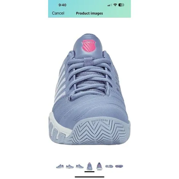 New K-Swiss Bigshot Light 4 Women's All Court Tennis Sz. 9.5 Infinity/Blue Blush