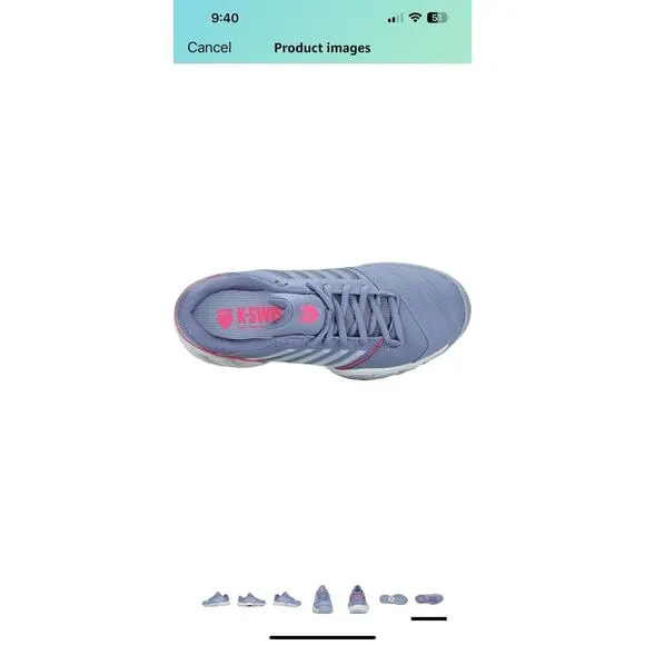 New K-Swiss Bigshot Light 4 Women's All Court Tennis Sz. 9.5 Infinity/Blue Blush