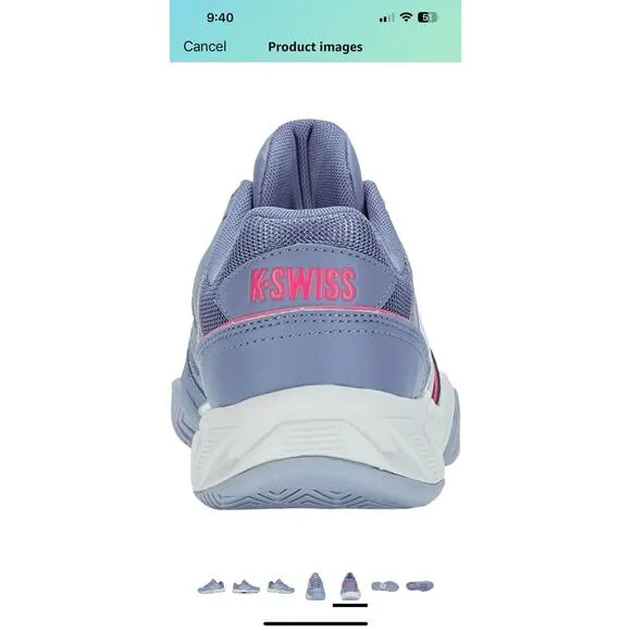 New K-Swiss Bigshot Light 4 Women's All Court Tennis Sz. 9.5 Infinity/Blue Blush
