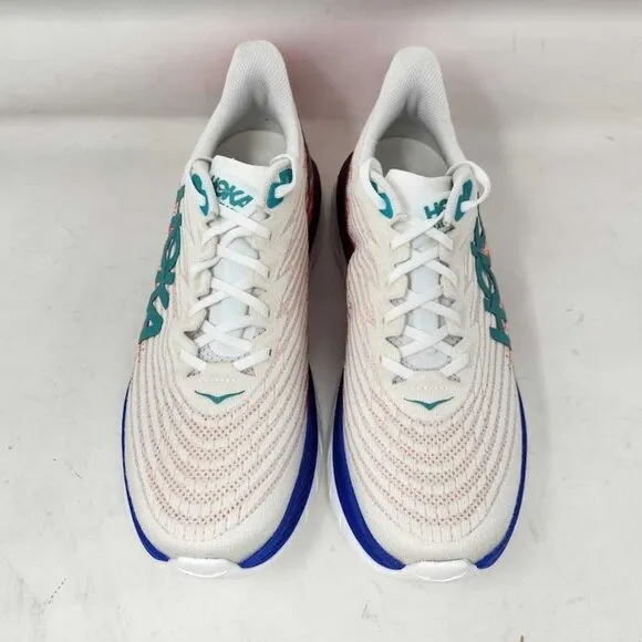 New men's 11.5 Wide Hoka Mach 5 road running sneakers White Flame 1136677 11.5W