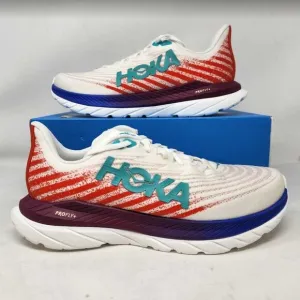 New men's 11.5 Wide Hoka Mach 5 road running sneakers White Flame 1136677 11.5W