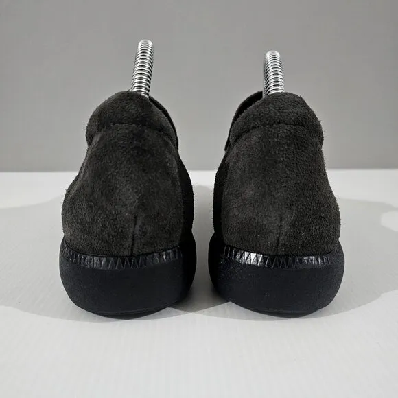 NEW Munro Clay Slip On Wedge Sneaker Loafer Womens Gray Suede Leather Size 10.5