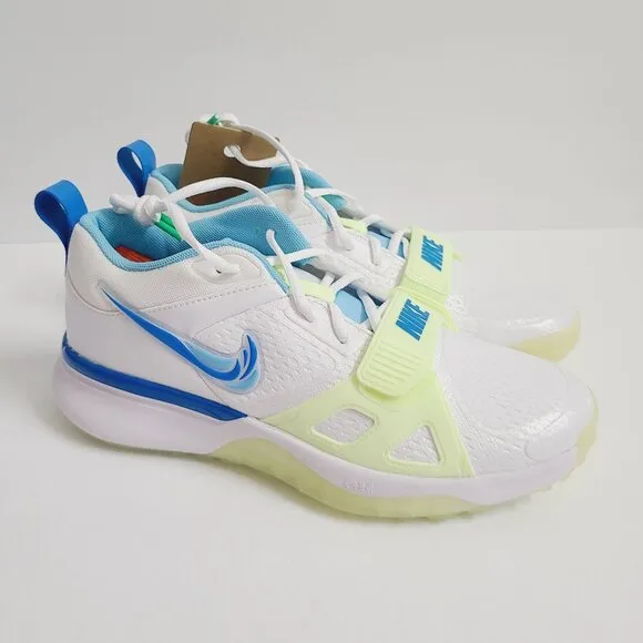 NEW Nike Air Zoom Diamond Elite Turf Baseball Shoes FQ7942-100 Size 8.5 White