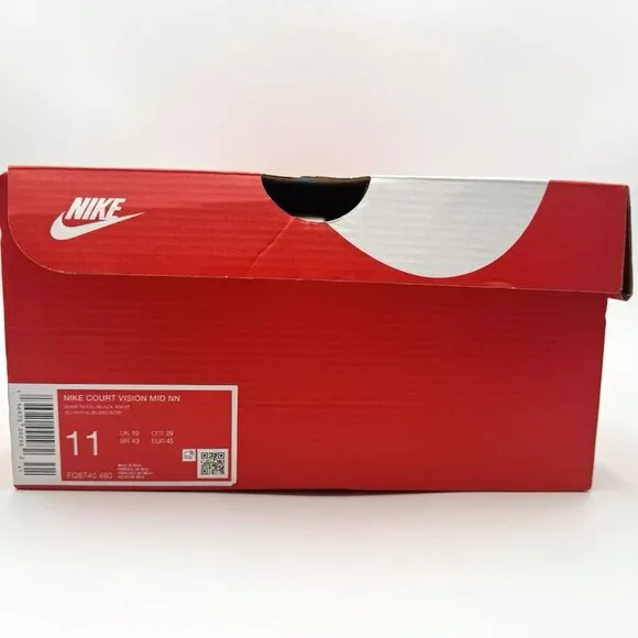 NEW Nike Court Vision Mid Next Nature Shoes Men's Size 11 FQ8740-480 Blue White