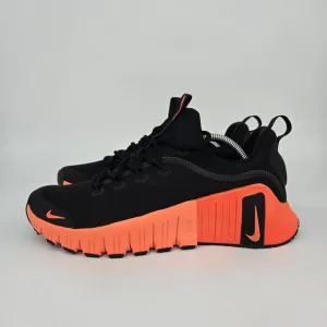 New Nike Free Metcon 6 'Black Hyper Orange' Men's Workout Shoes Size 8.5
