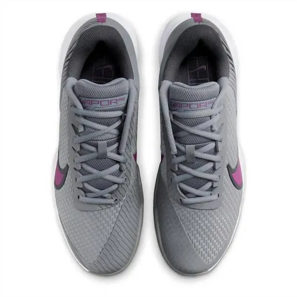 NEW NIKE men's air zoom vapor pro 2 tennis shoes in smoke grey/ sangria