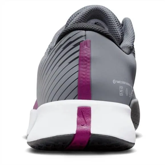 NEW NIKE men's air zoom vapor pro 2 tennis shoes in smoke grey/ sangria