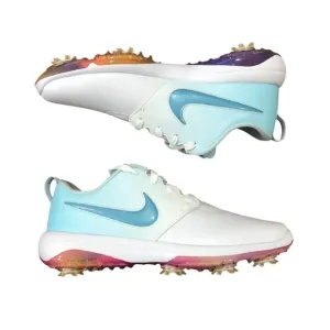 NEW Nike Roshe Golf Shoes Women’s 10.5 White Aqua Blue Ombré NRG Performance