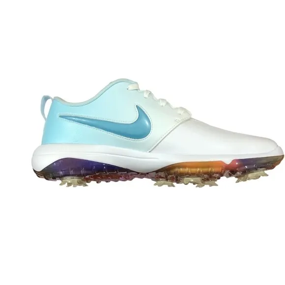 NEW Nike Roshe Golf Shoes Women’s 10.5 White Aqua Blue Ombré NRG Performance