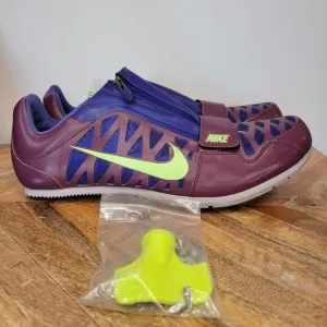 NEW Nike Zoom Long Jump 4 Track Shoes with Spikes Tool 415339-602 Purple Mens 13