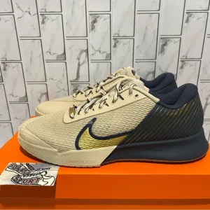 New Nike Zoom Vapor Pro 2 HC PRM Tennis Shoes Blue Gold Tan Mens Size 12