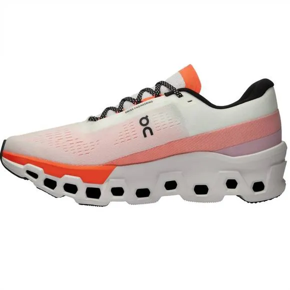 NEW ON RUNNING men's cloudmonster 2 running shoes in undyed/flame