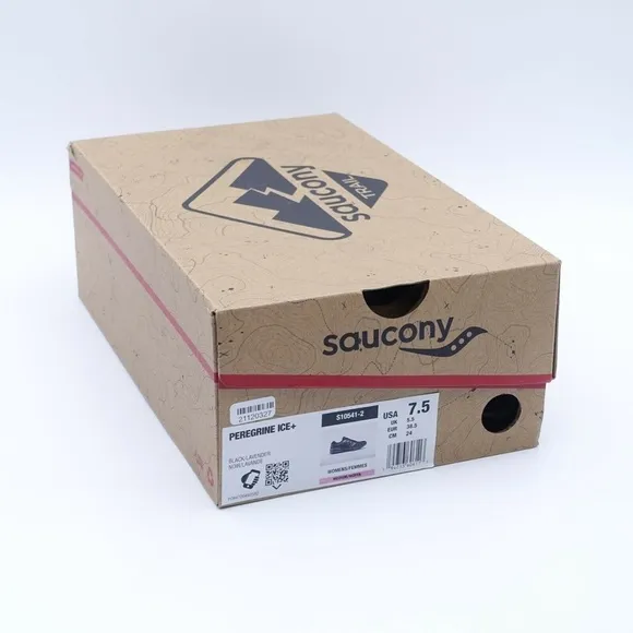 NEW Saucony Women's Peregrine ICE  Trail Running Shoes S10541-2 Black/Lavender