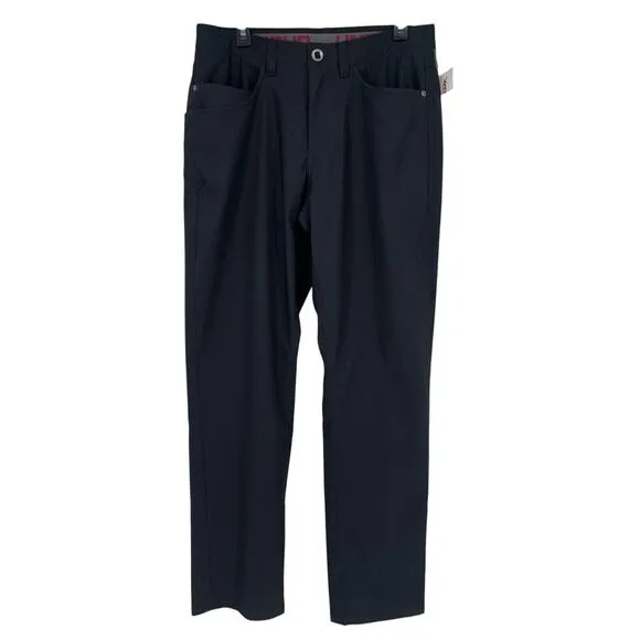 NEW Under Armour Men‘s Pants 34x32 Navy Loose Fit Performance Stretch Waist Golf