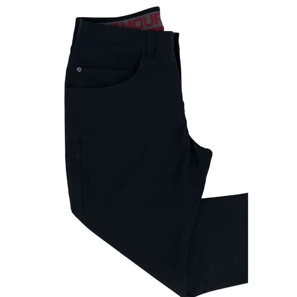 NEW Under Armour Men‘s Pants 34x32 Navy Loose Fit Performance Stretch Waist Golf