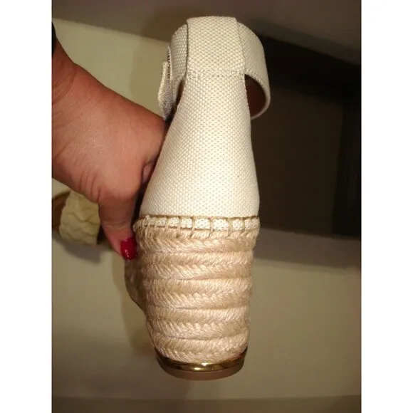 New Womens 9 M Sandal Shoe Franco Sarto Wedge Clemens Platform Espadrille Flower