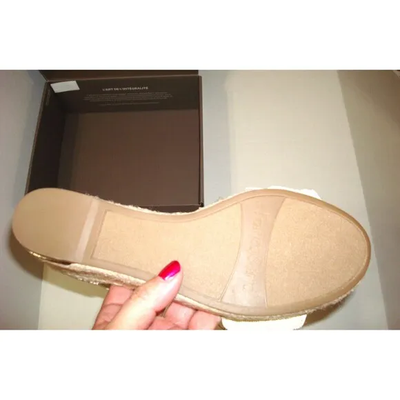 New Womens 9 M Sandal Shoe Franco Sarto Wedge Clemens Platform Espadrille Flower