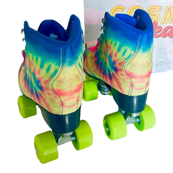 NEW Yoki Tie Dye ROLLER SKATES Women's 8 Men's 6.5 Catching Wind Cosmic Roller