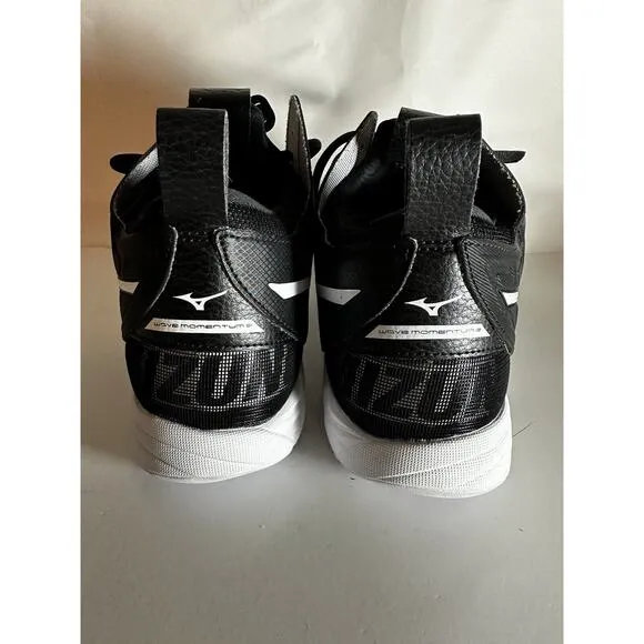 NIB Mizuno Men’s Wave Momentum 2 Mid Volleyball Sneakers Black Athletic Sz. 10