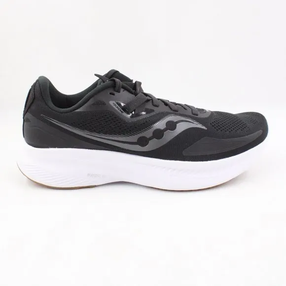 NIDB Saucony Men's Guide 15 Road Running Shoes in Black/Gum US Size 10
