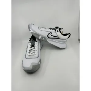 Nike Air Diamond Varsity Turf Low White Grey Black Baseball FN7454-100 Mens 10