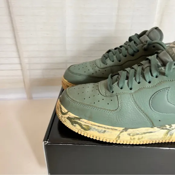 Nike Air‎ Force 1 Low AF1 Clay Green Marble Shoes AJ9507-300 Size 9.5 (Bin B17)