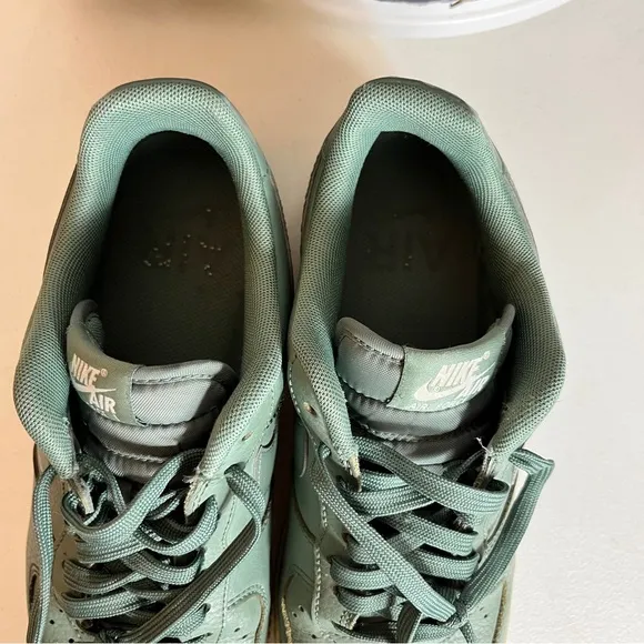 Nike Air‎ Force 1 Low AF1 Clay Green Marble Shoes AJ9507-300 Size 9.5 (Bin B17)