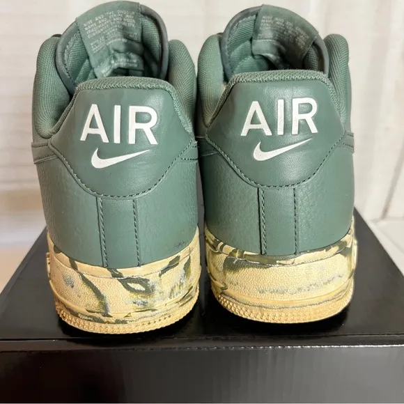 Nike Air‎ Force 1 Low AF1 Clay Green Marble Shoes AJ9507-300 Size 9.5 (Bin B17)