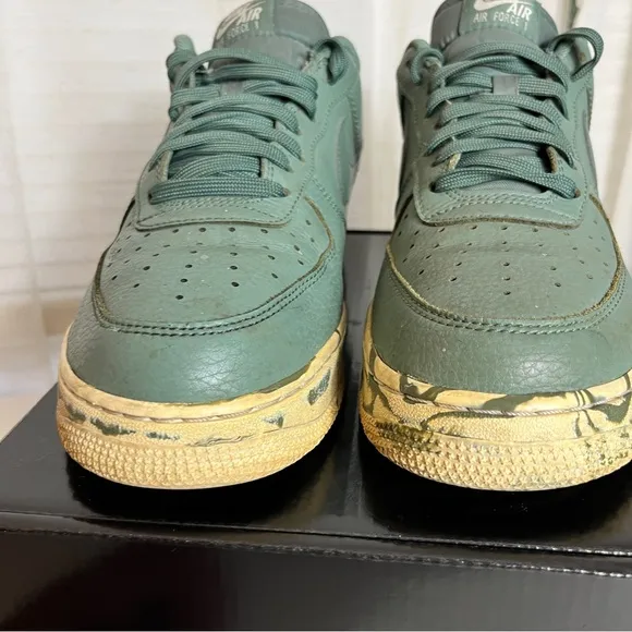 Nike Air‎ Force 1 Low AF1 Clay Green Marble Shoes AJ9507-300 Size 9.5 (Bin B17)