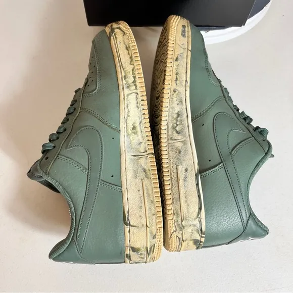 Nike Air‎ Force 1 Low AF1 Clay Green Marble Shoes AJ9507-300 Size 9.5 (Bin B17)