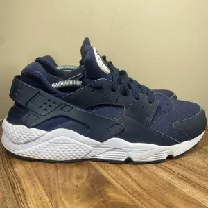 Nike Air Huarache Midnight Navy Mens Blue White Size 13 Athletic Running Shoes