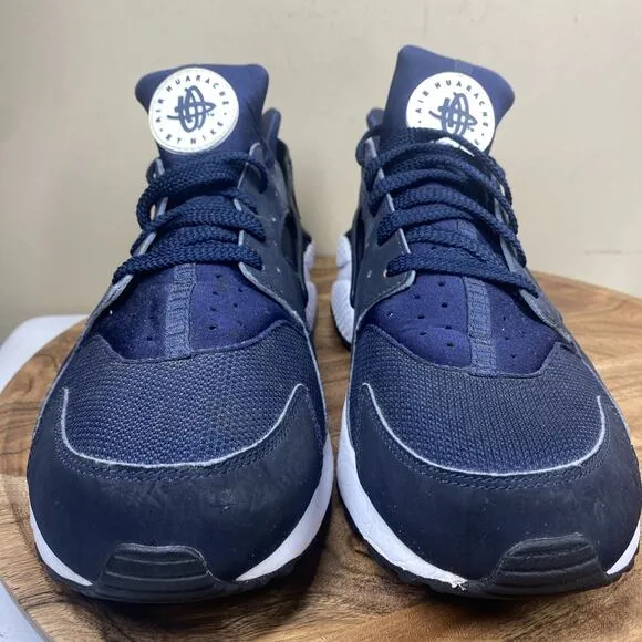 Nike Air Huarache Midnight Navy Mens Blue White Size 13 Athletic Running Shoes