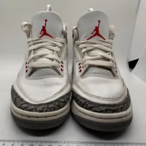 Nike Air Jordan 3 Retro White Cement Reimagined Basketball Sneakers Size 3.5Y