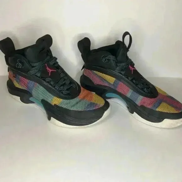 Nike Air Jordan 36 XXXVI Low Black Multi-Color Basketball YOUTH SIZE 5