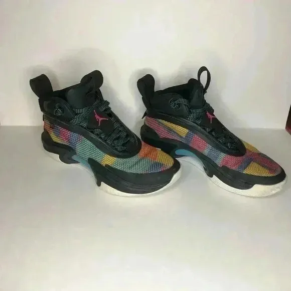 Nike Air Jordan 36 XXXVI Low Black Multi-Color Basketball YOUTH SIZE 5