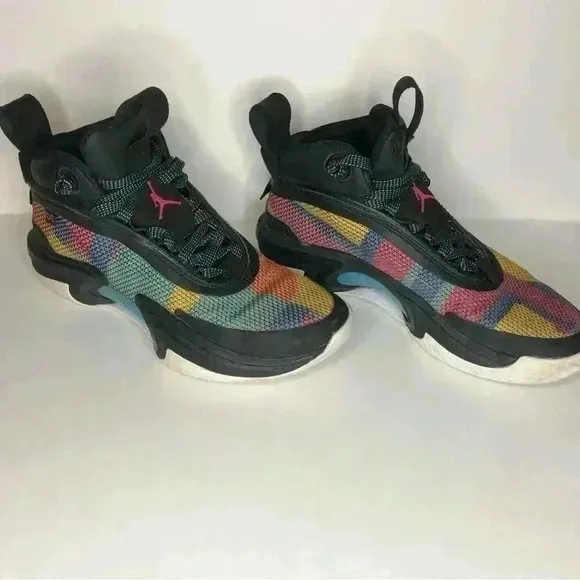 Nike Air Jordan 36 XXXVI Low Black Multi-Color Basketball YOUTH SIZE 5