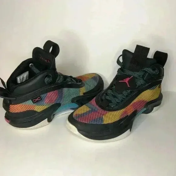 Nike Air Jordan 36 XXXVI Low Black Multi-Color Basketball YOUTH SIZE 5