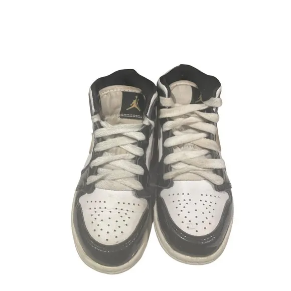 Nike Air Jordan Retro 1 Mid SE Black Gold  BQ6932-007 11.5c Youth Kids