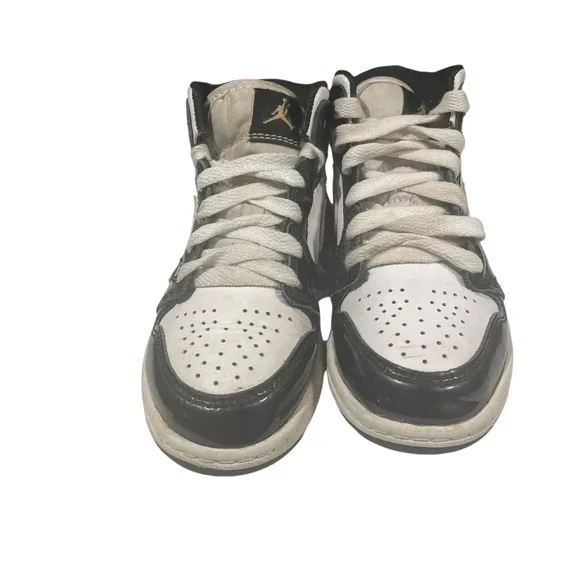 Nike Air Jordan Retro 1 Mid SE Black Gold  BQ6932-007 11.5c Youth Kids