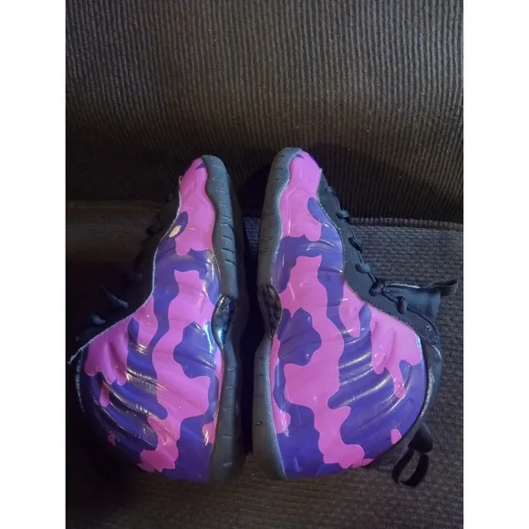 Nike Air Little Posite Pro 843755-012 Purple Camo Sneaker Shoes US Size 2Y