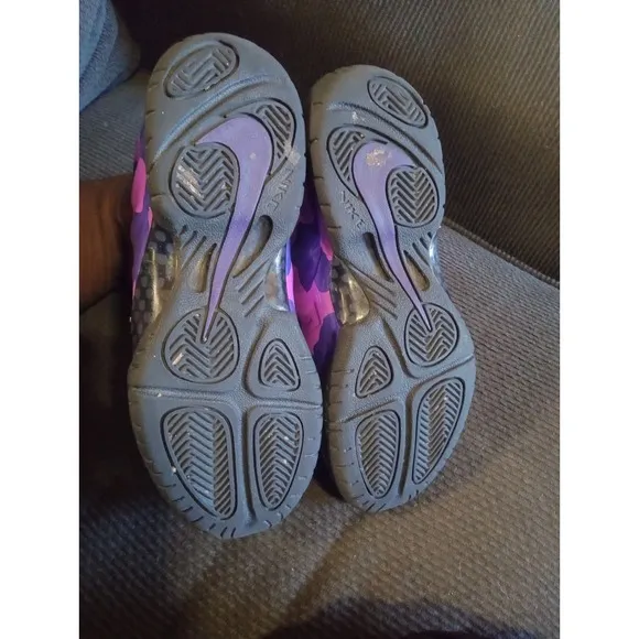 Nike Air Little Posite Pro 843755-012 Purple Camo Sneaker Shoes US Size 2Y
