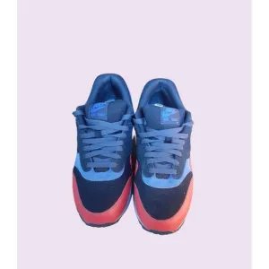 Nike Air Max 1 Black Clay Crimson Men Sneakers Size 9.5
