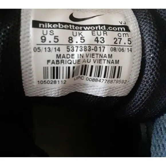Nike Air Max 1 Black Clay Crimson Men Sneakers Size 9.5