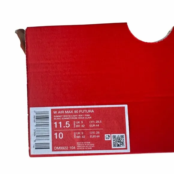 ⭐Nike Air Max 90 Futura Men Shoes Sz 10 Barley Rose Pink Sneakers DM9922-104