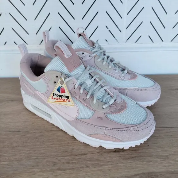 ⭐Nike Air Max 90 Futura Men Shoes Sz 10 Barley Rose Pink Sneakers DM9922-104