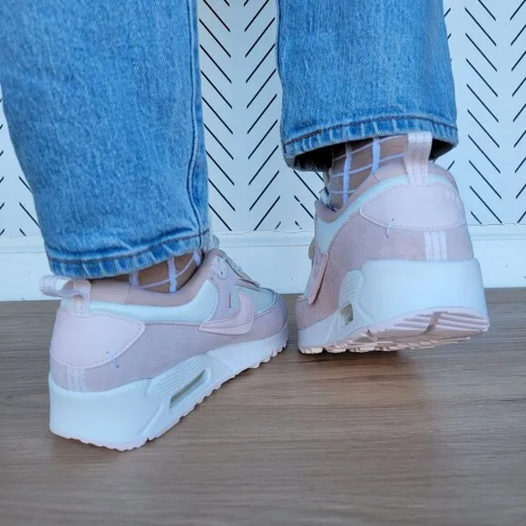 ⭐Nike Air Max 90 Futura Women Shoes Sz 11.5 Barley Rose Pink Sneakers DM9922-104