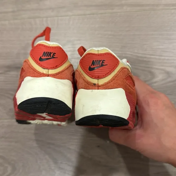 Nike Air Max 90 Leather TD 'Sesame Red Clay’ kids shoes