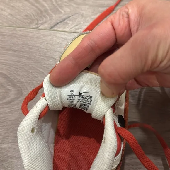 Nike Air Max 90 Leather TD 'Sesame Red Clay’ kids shoes
