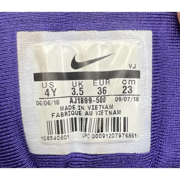 Nike Air Max 95 SE Court Purple Shoes AJ1899 Kids Size 4 Kids Fast Ship